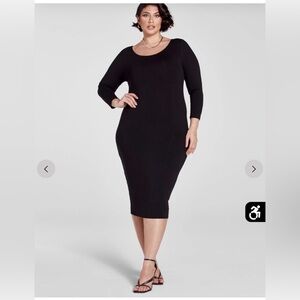 Everyday Three-Quarter Sleeve Midi Dress